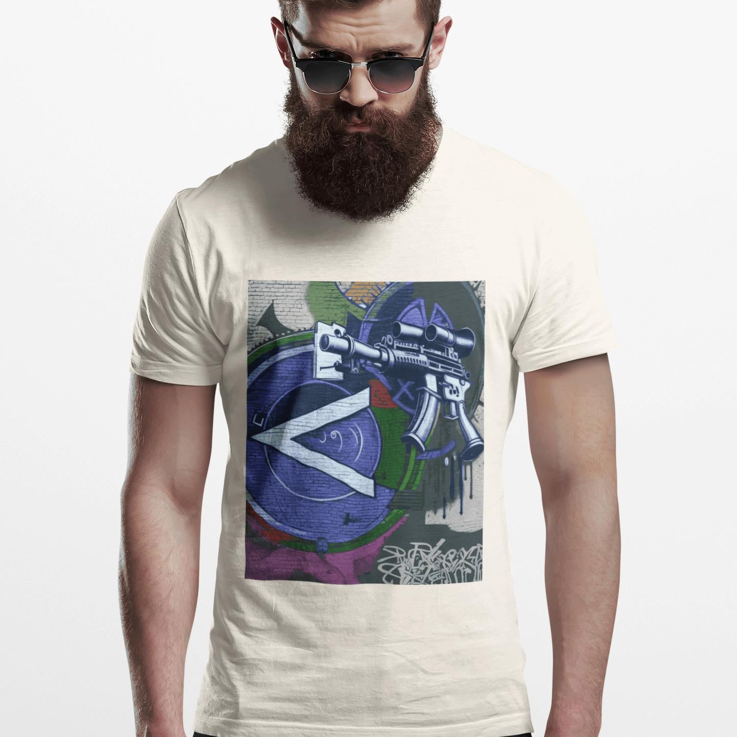 Machine Gun Expressionism Tee – Blue | Artists’ Armory
