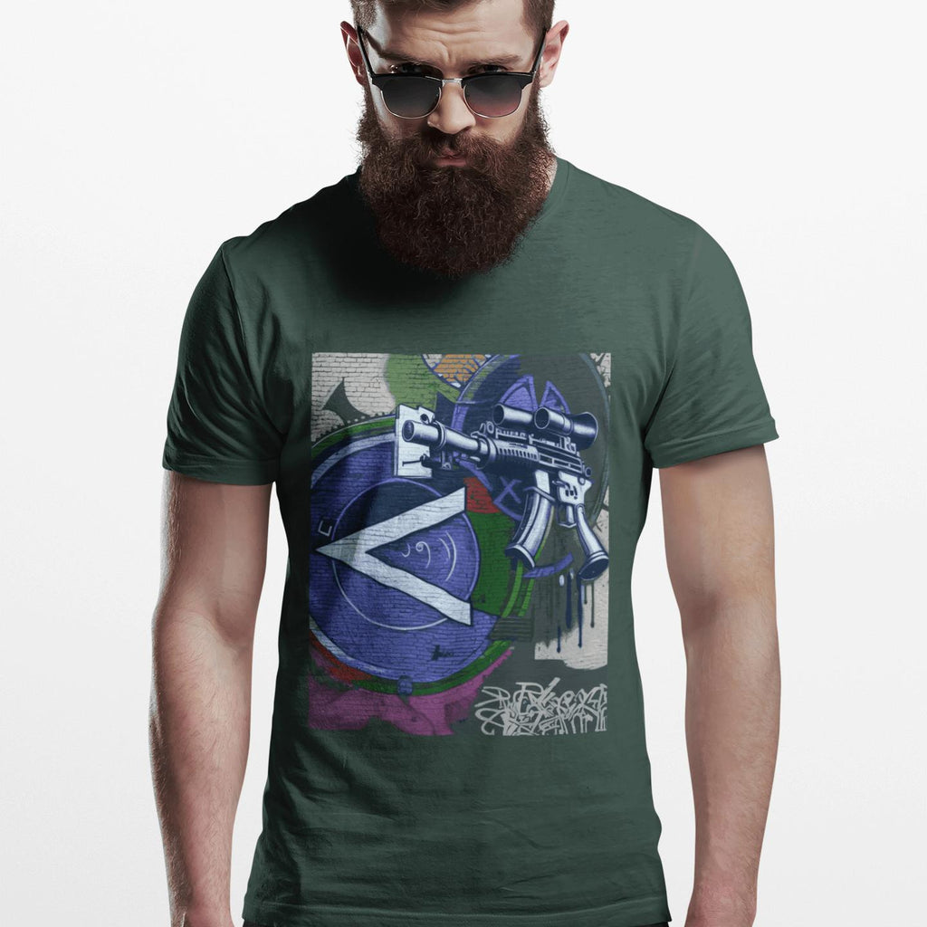 Machine Gun Expressionism Tee – Blue | Artists’ Armory