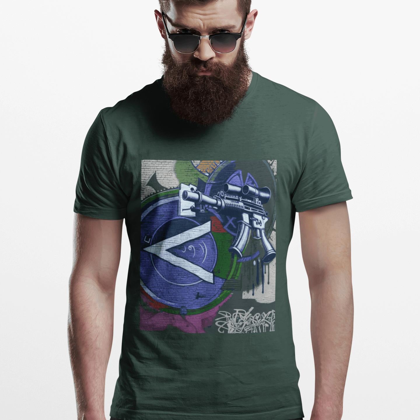 Machine Gun Expressionism Tee – Blue | Artists’ Armory