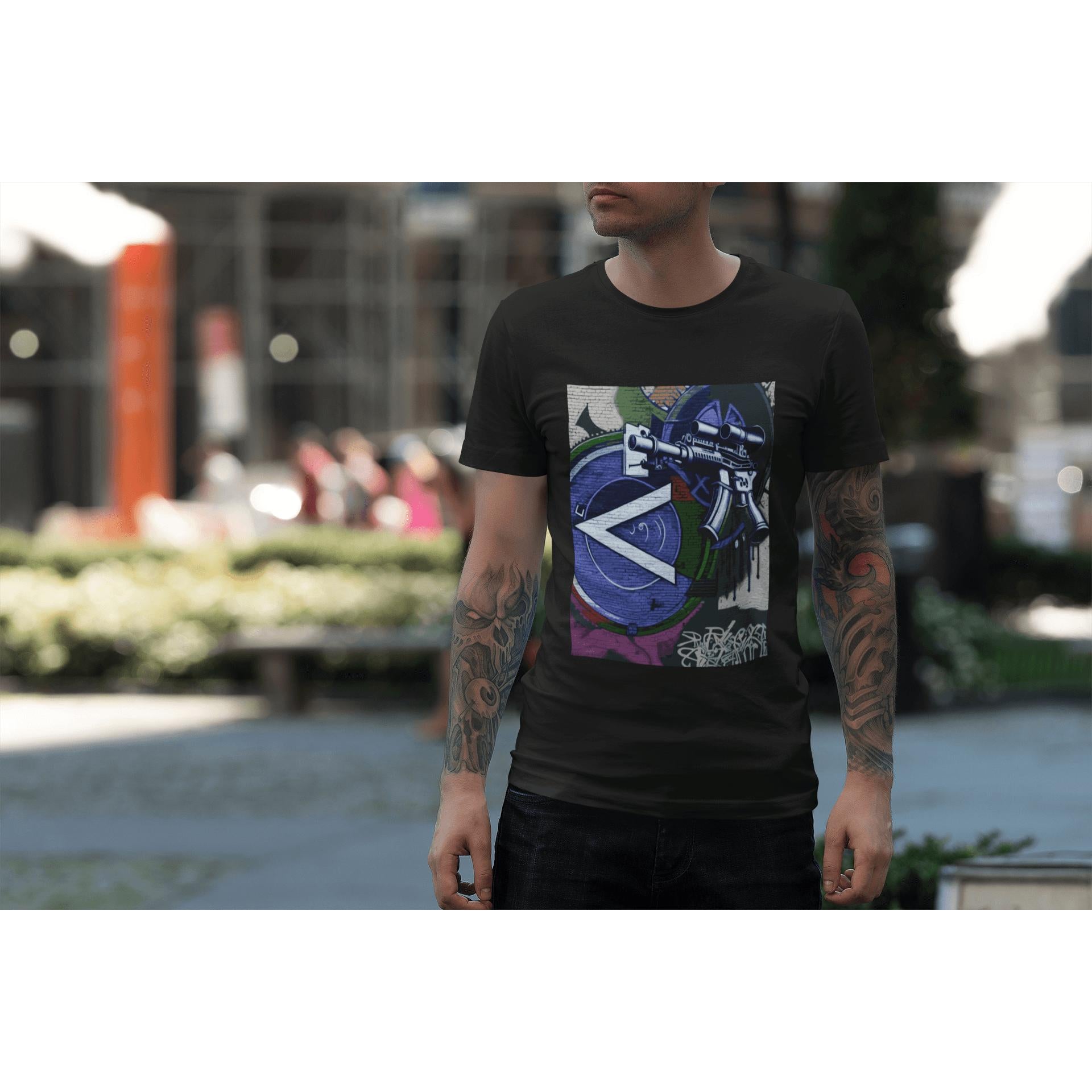 Machine Gun Expressionism Tee – Blue | Artists’ Armory