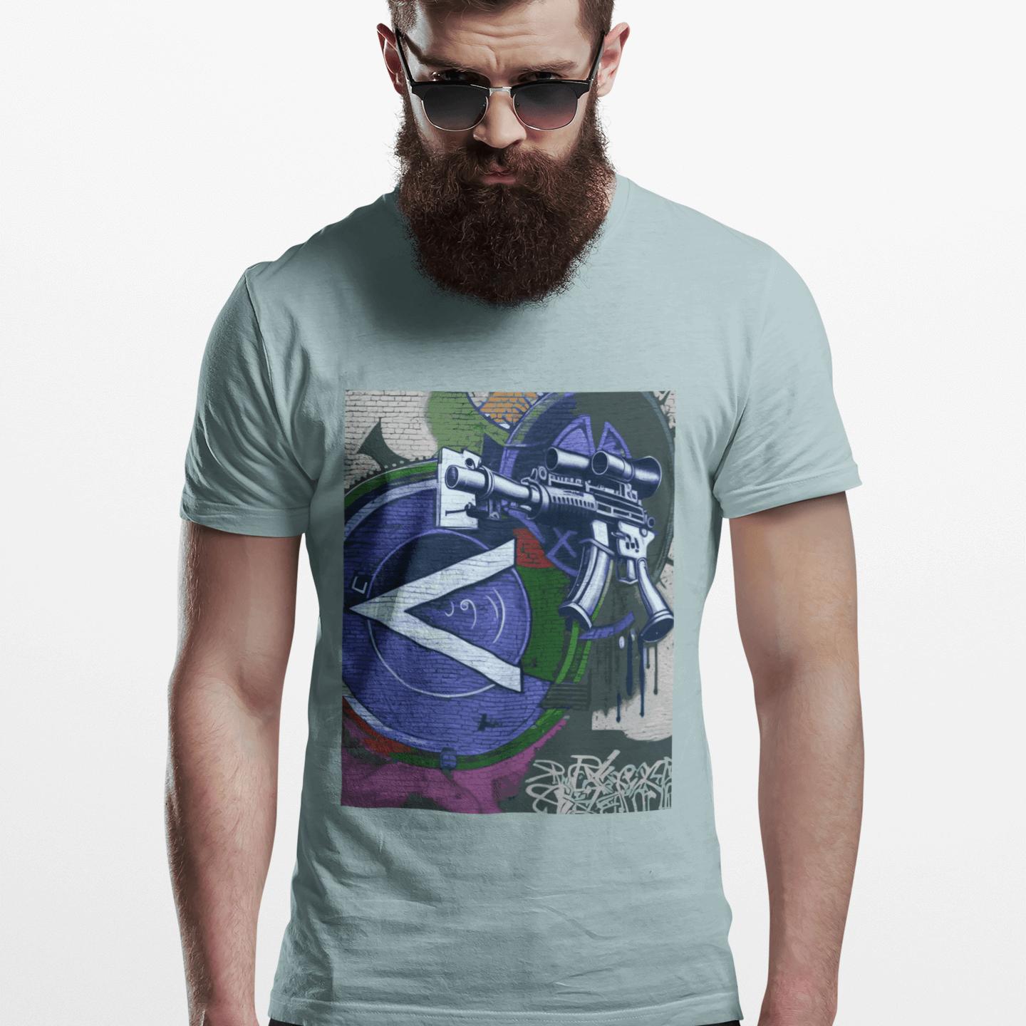 Machine Gun Expressionism Tee – Blue | Artists’ Armory