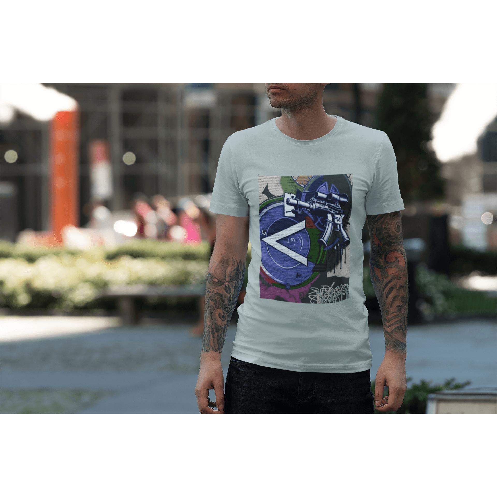 Machine Gun Expressionism Tee – Blue | Artists’ Armory