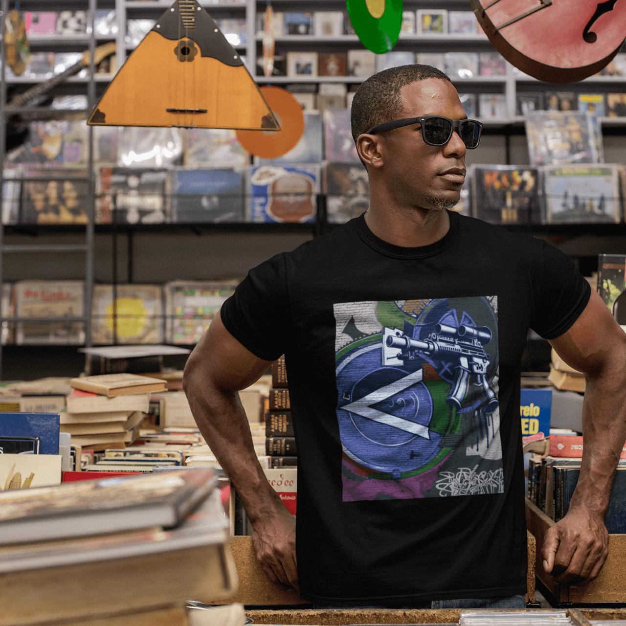 Machine Gun Expressionism Tee – Blue | Artists’ Armory