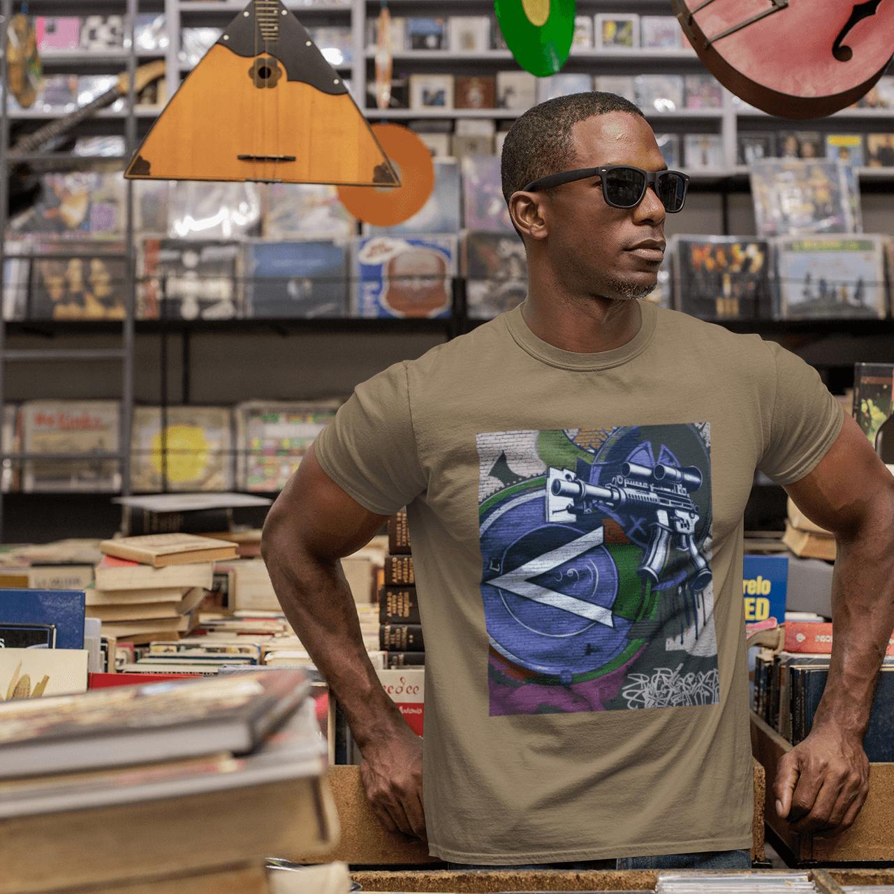 Machine Gun Expressionism Tee – Blue | Artists’ Armory