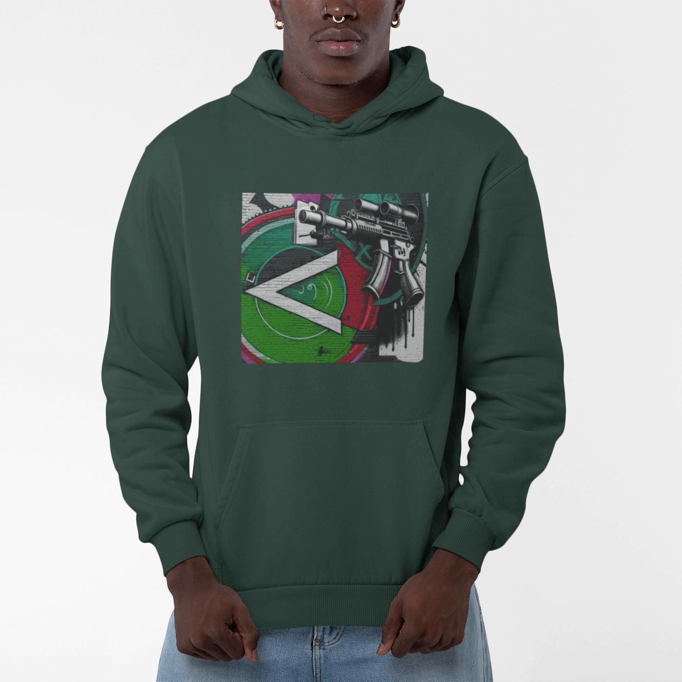 Military Green Machine Gun as Art Hoodie | Artists' Armory