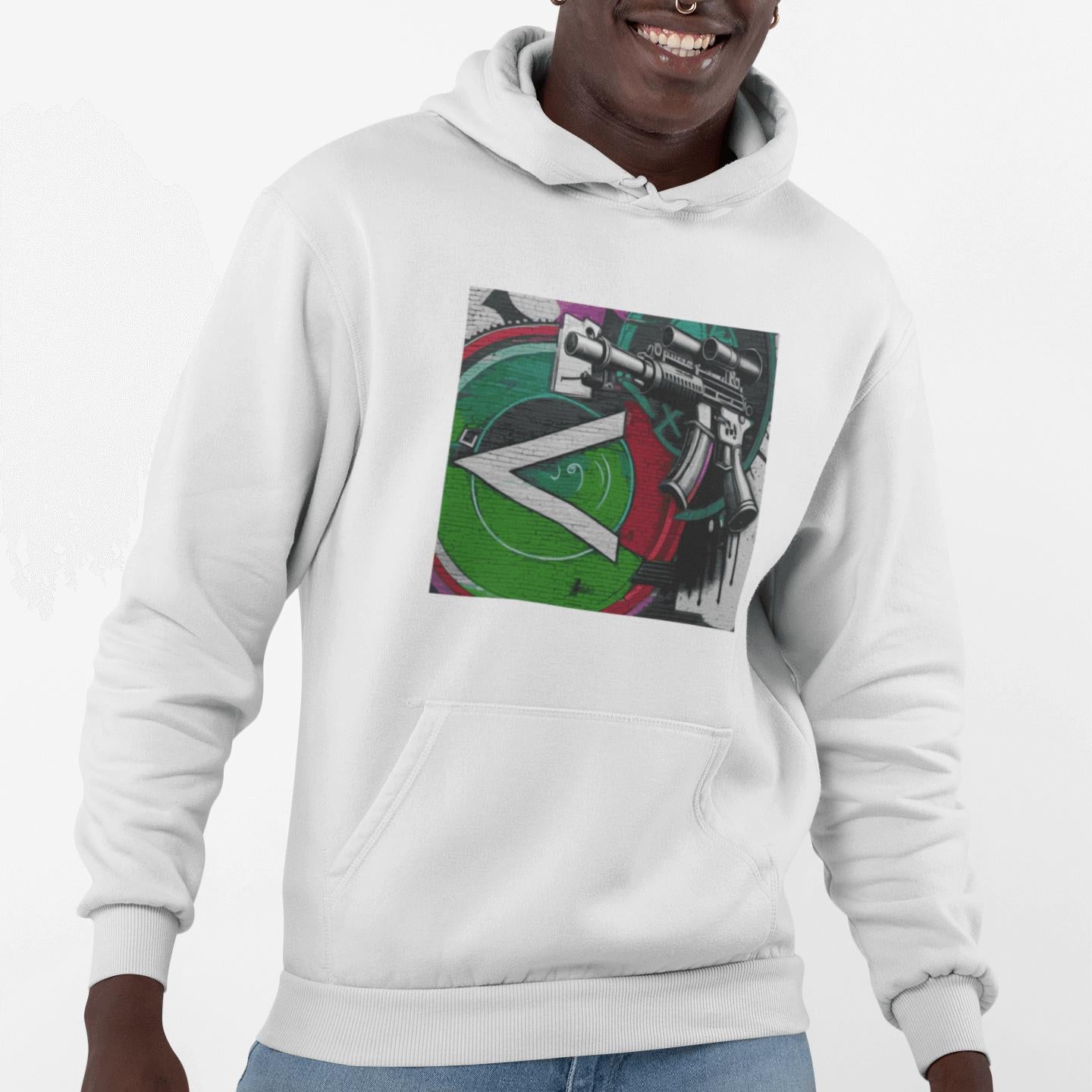 Military Green Machine Gun as Art Hoodie | Artists' Armory