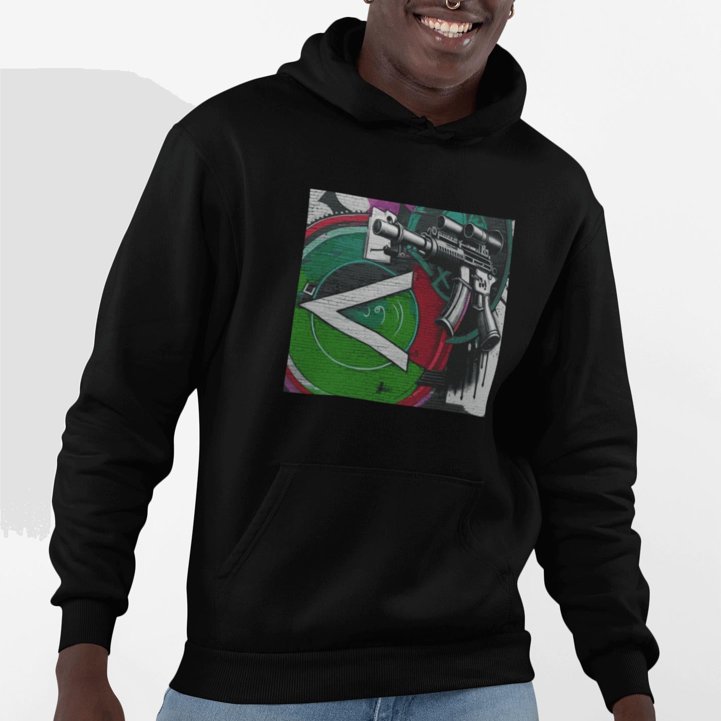 Military Green Machine Gun as Art Hoodie | Artists' Armory