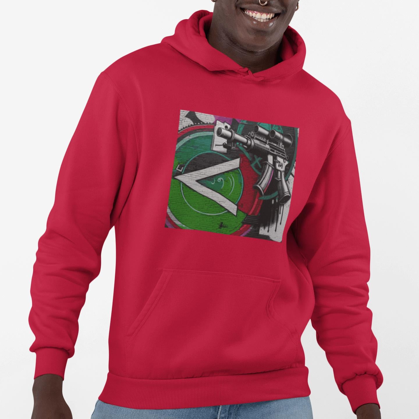 Military Green Machine Gun as Art Hoodie | Artists' Armory