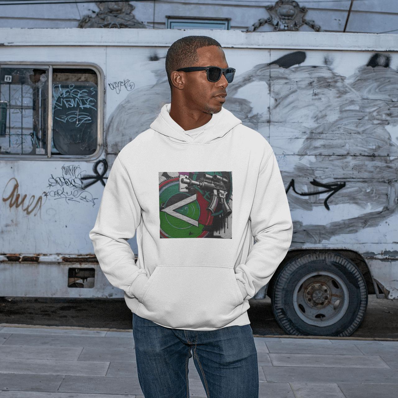 Military Green Machine Gun as Art Hoodie | Artists' Armory
