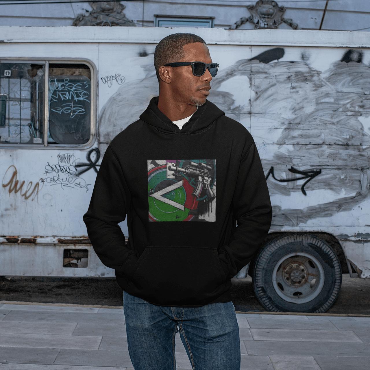 Military Green Machine Gun as Art Hoodie | Artists' Armory