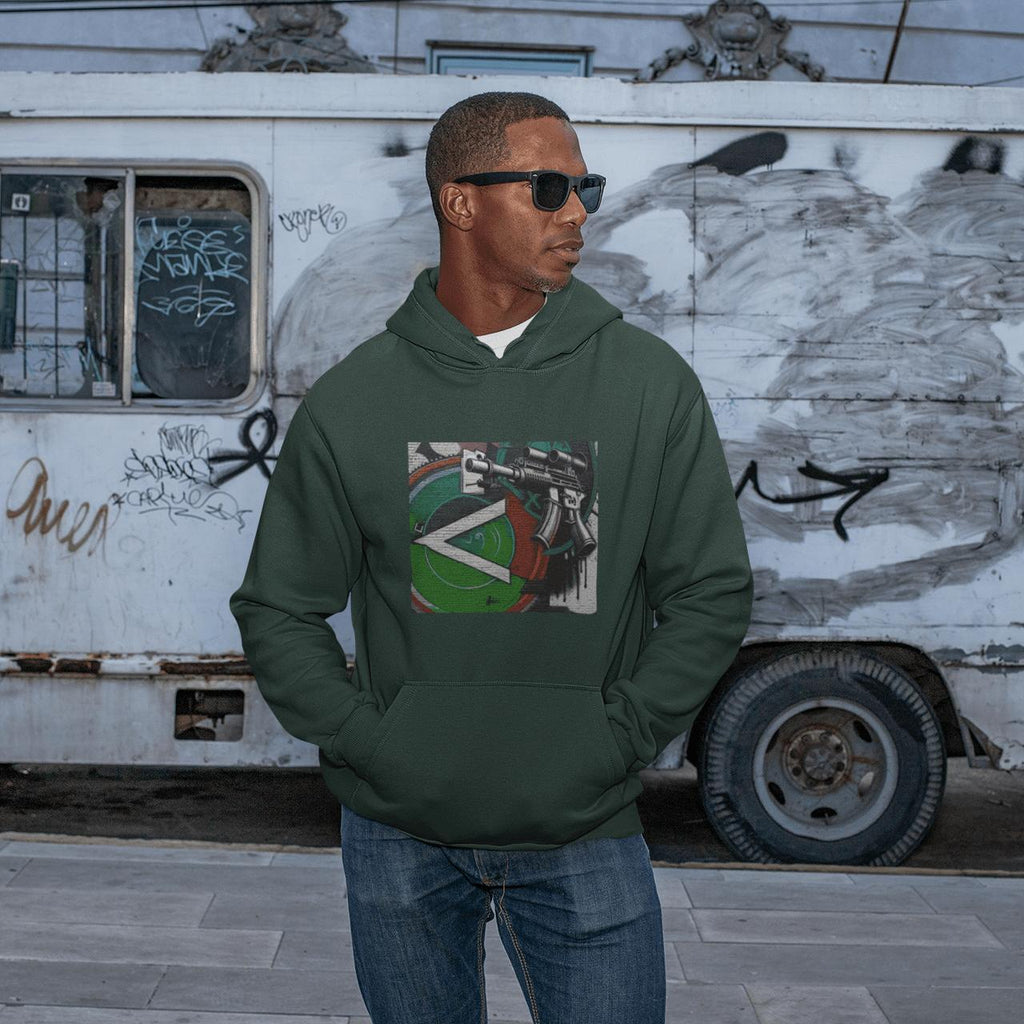 Military Green Machine Gun as Art Hoodie | Artists' Armory