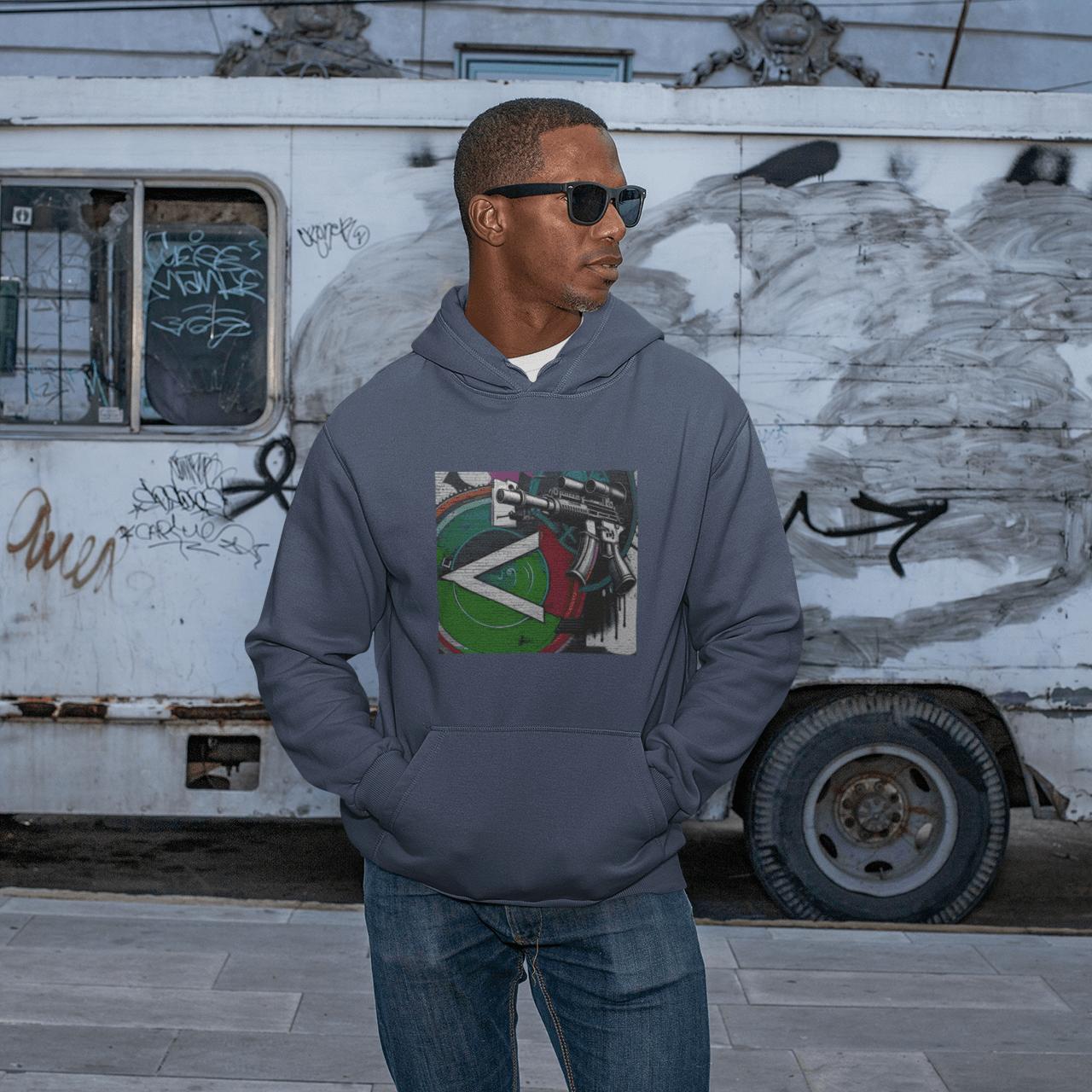 Military Green Machine Gun as Art Hoodie | Artists' Armory