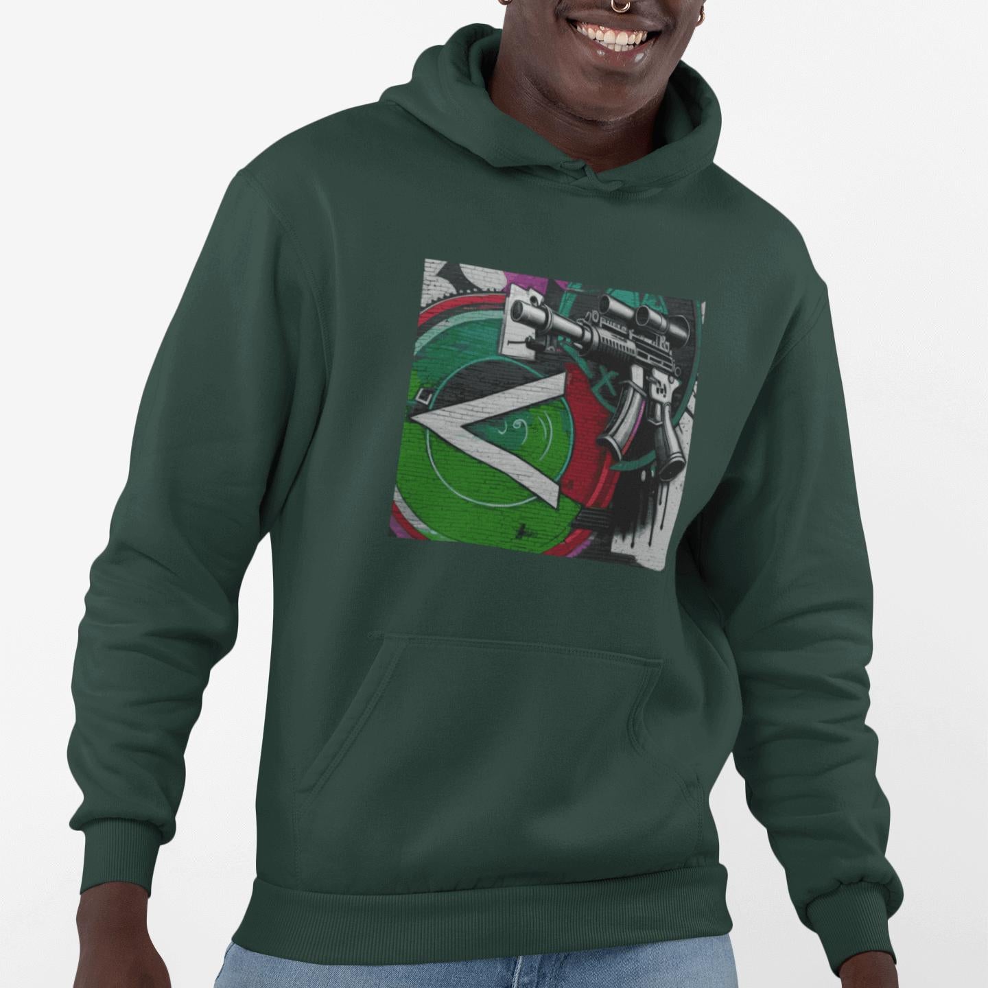 Military Green Machine Gun as Art Hoodie | Artists' Armory