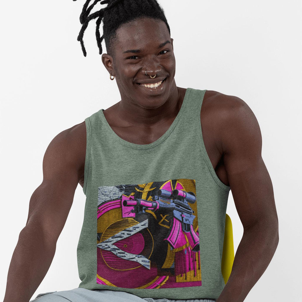 Pink Gun Stencil Tank | Artists’ Armory