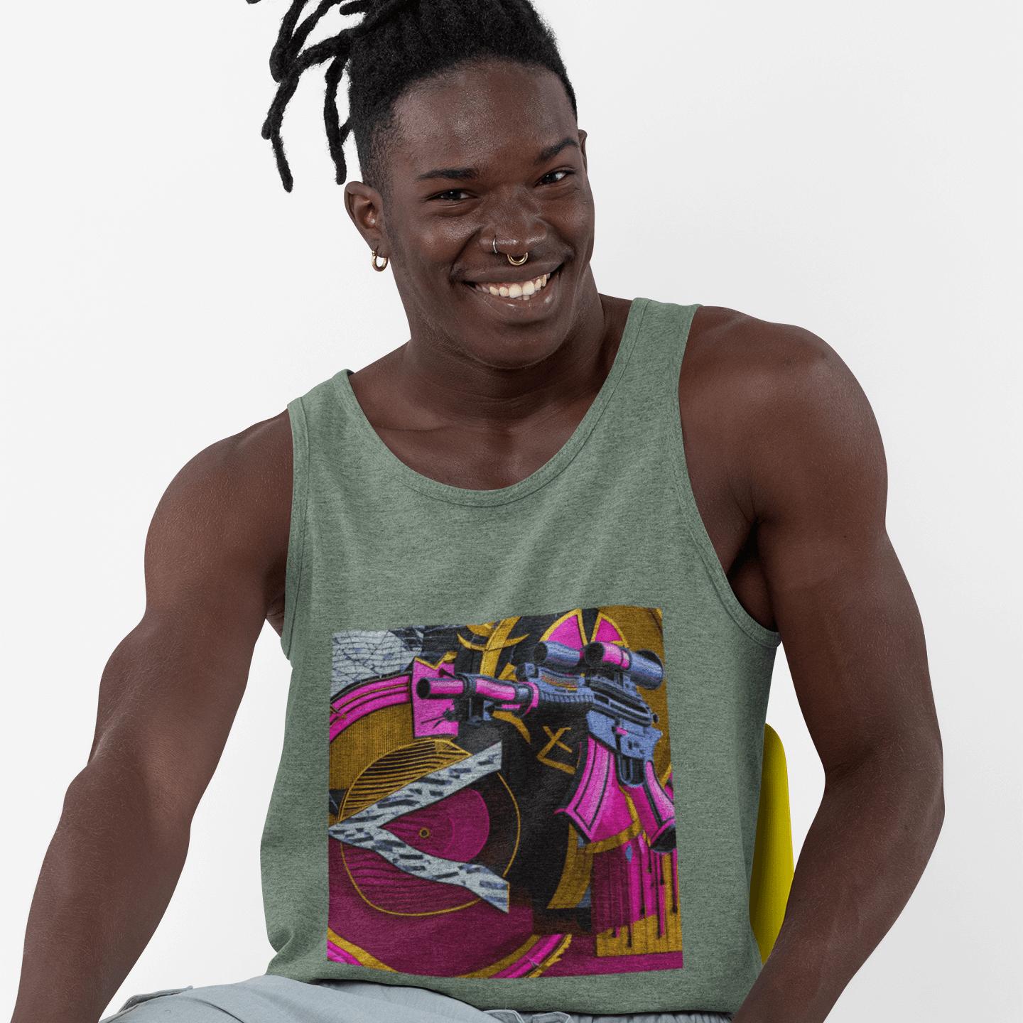 Pink Gun Stencil Tank | Artists’ Armory