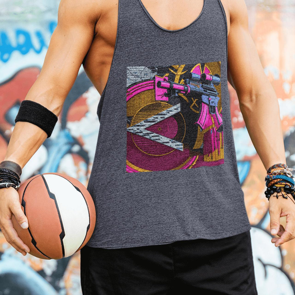 Pink Gun Stencil Tank | Artists’ Armory