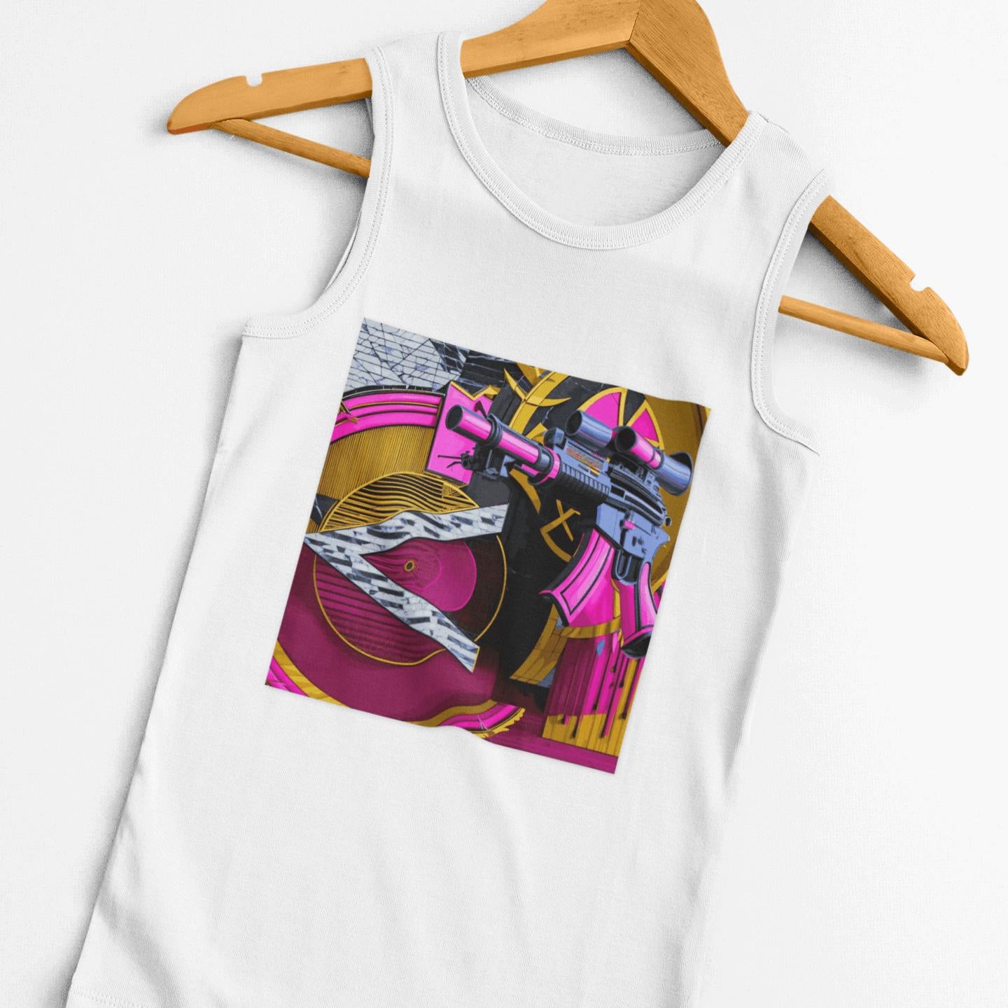Pink Gun Stencil Tank | Artists’ Armory