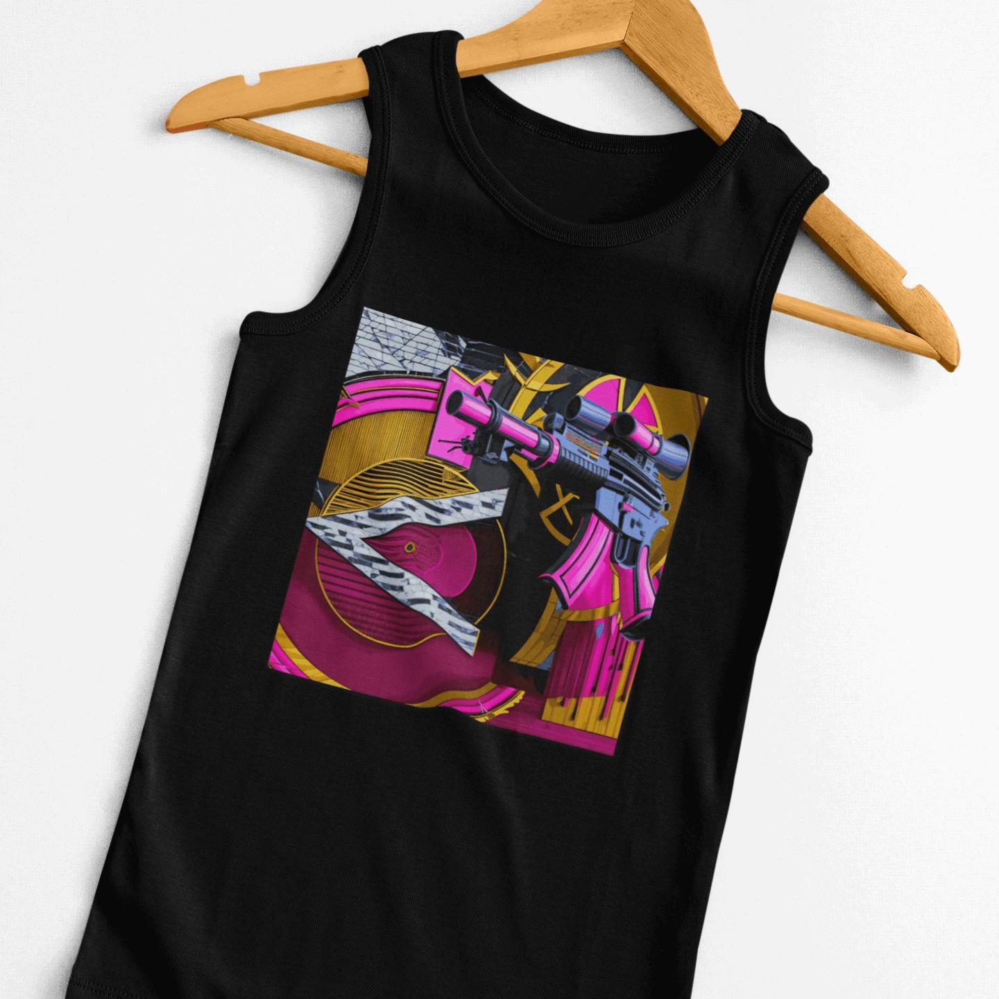 Pink Gun Stencil Tank | Artists’ Armory