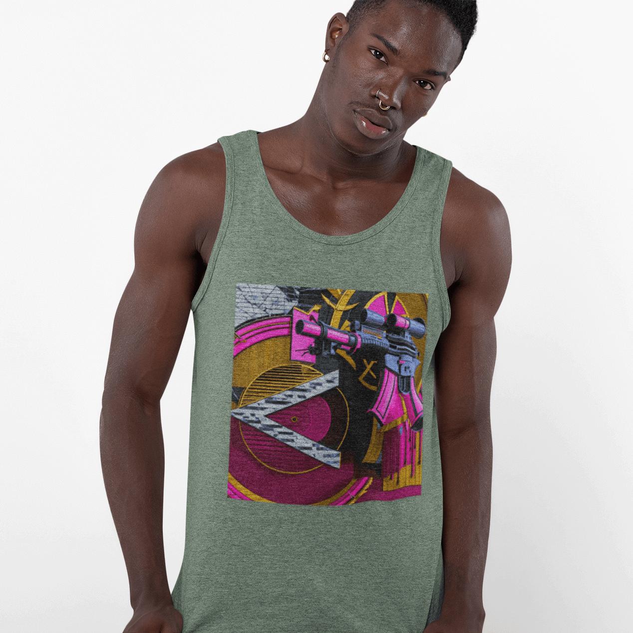 Pink Gun Stencil Tank | Artists’ Armory