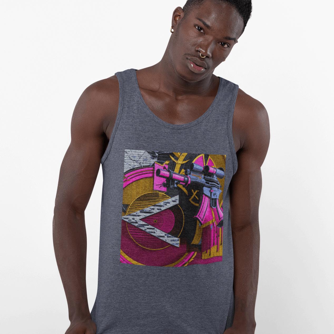 Pink Gun Stencil Tank | Artists’ Armory