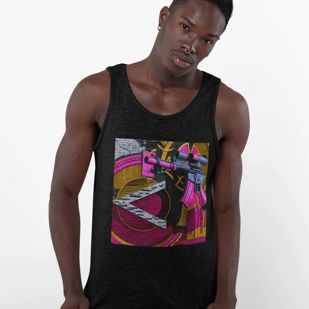 Pink Gun Stencil Tank | Artists’ Armory