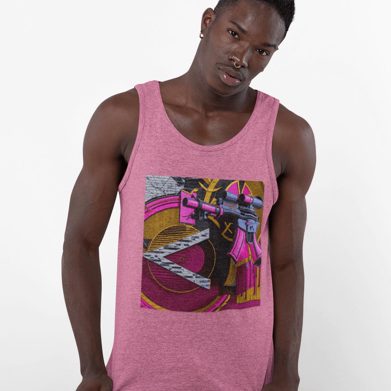 Pink Gun Stencil Tank | Artists’ Armory
