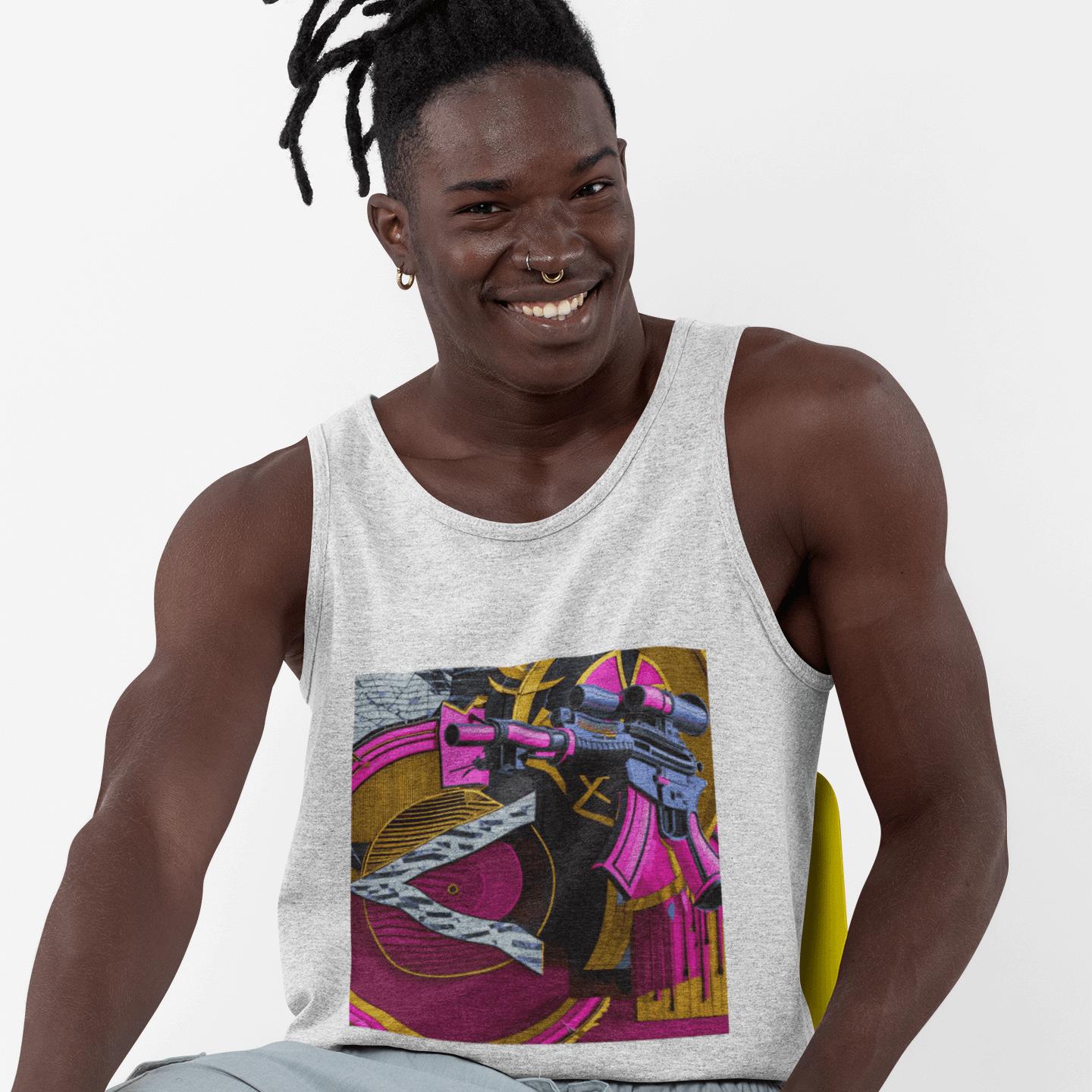 Pink Gun Stencil Tank | Artists’ Armory