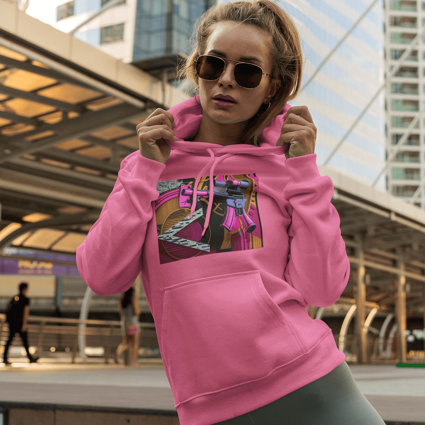 Pink Machine Gun as Art Hoodie | Artists' Armory