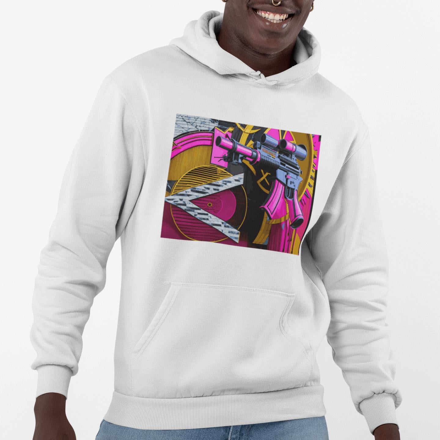 Pink Machine Gun as Art Hoodie | Artists' Armory