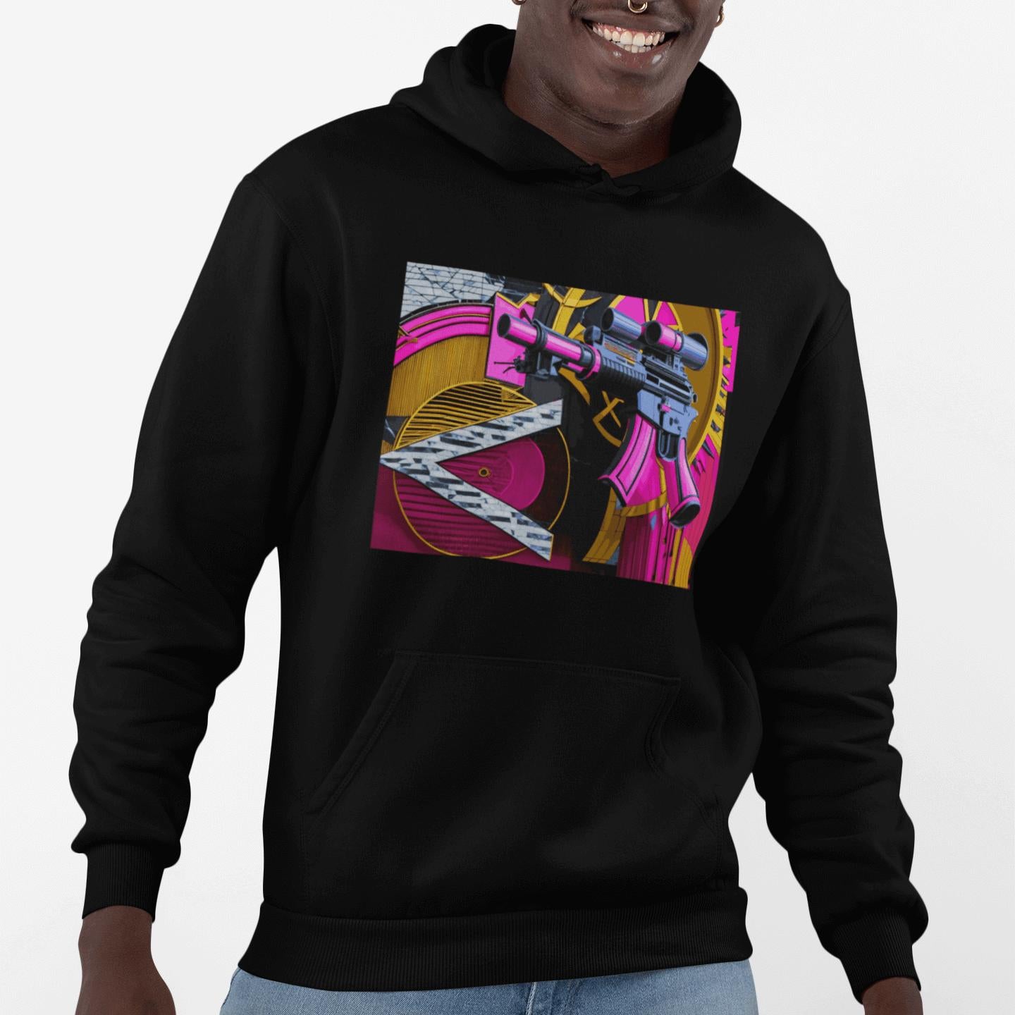 Pink Machine Gun as Art Hoodie | Artists' Armory