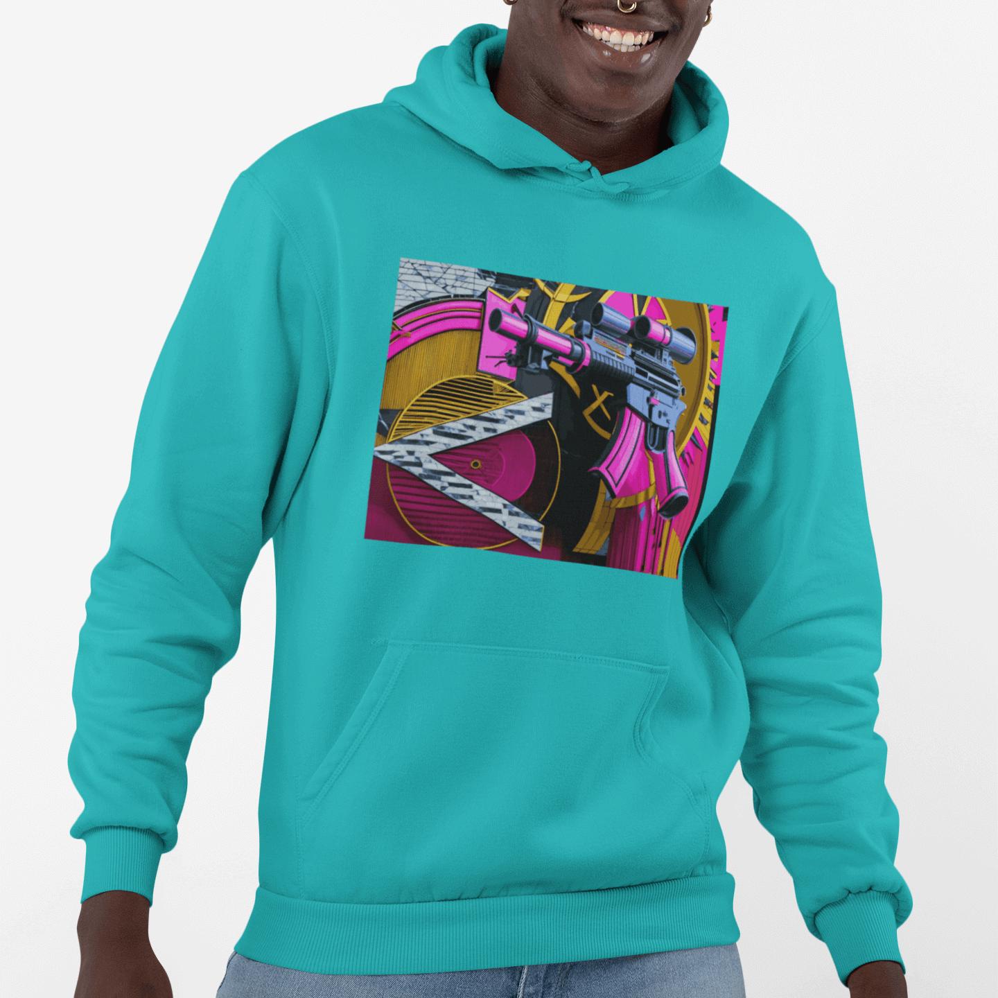 Pink Machine Gun as Art Hoodie | Artists' Armory