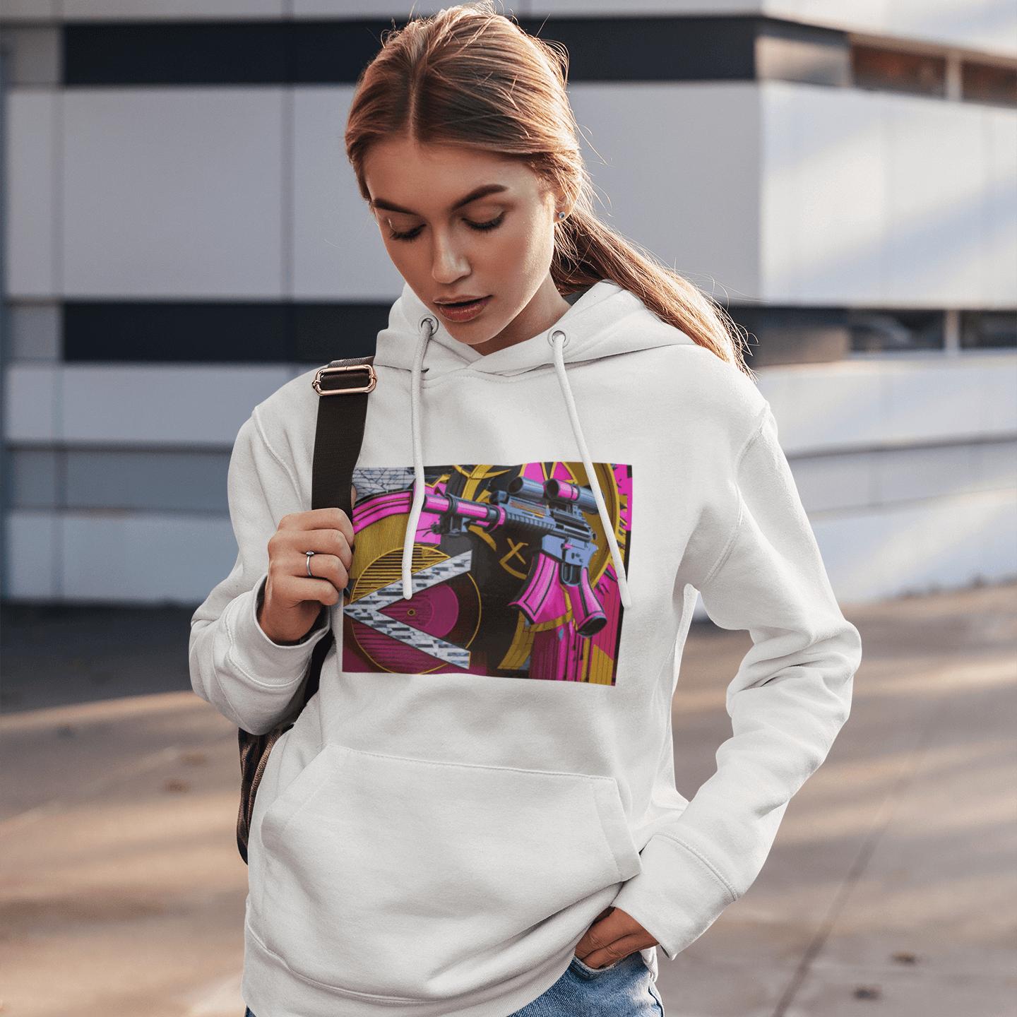 Pink Machine Gun as Art Hoodie | Artists' Armory