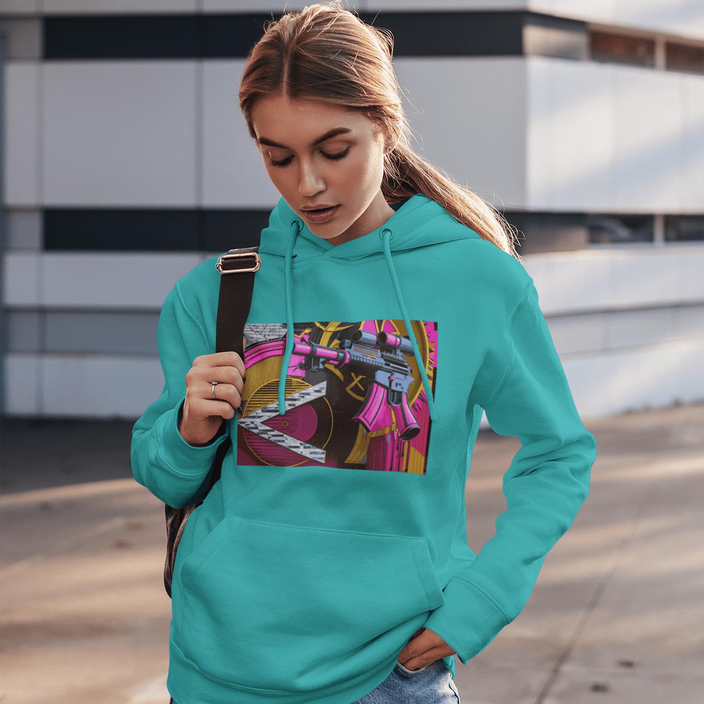 Pink Machine Gun as Art Hoodie | Artists' Armory