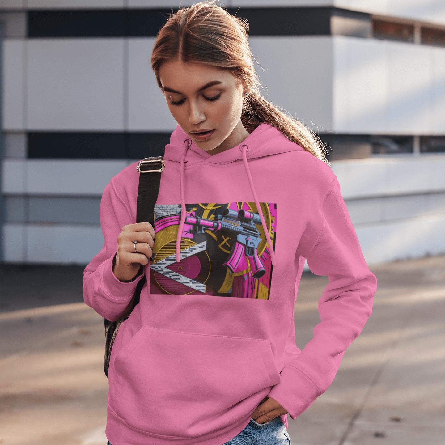 Pink Machine Gun as Art Hoodie | Artists' Armory