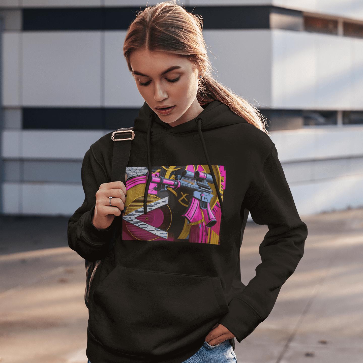Pink Machine Gun as Art Hoodie | Artists' Armory