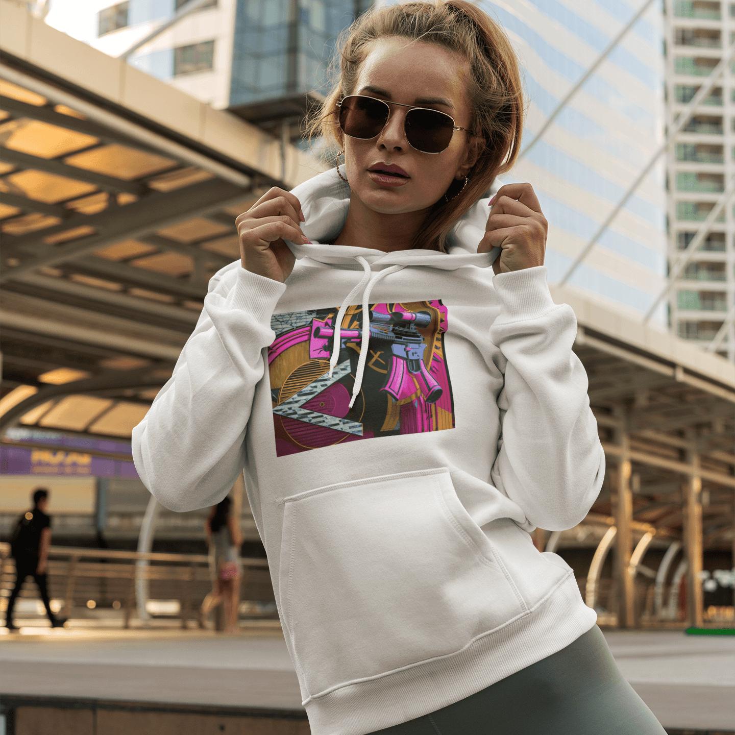 Pink Machine Gun as Art Hoodie | Artists' Armory