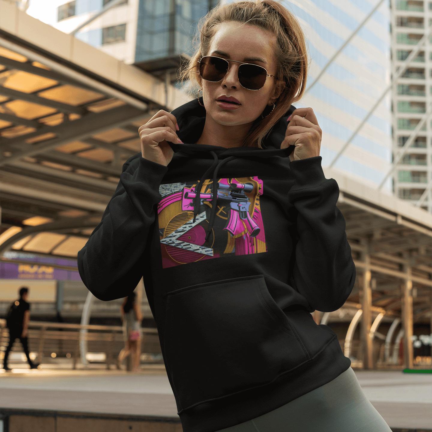 Pink Machine Gun as Art Hoodie | Artists' Armory