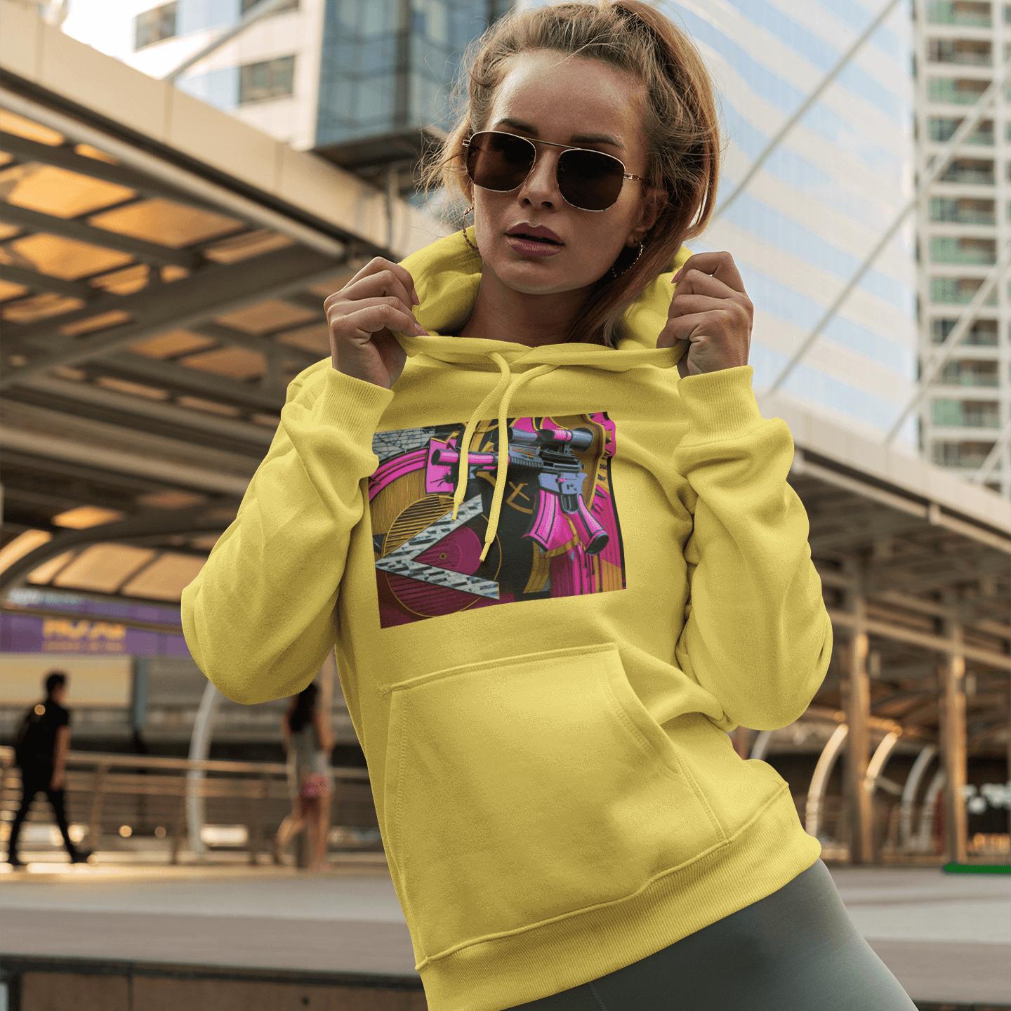 Pink Machine Gun as Art Hoodie | Artists' Armory