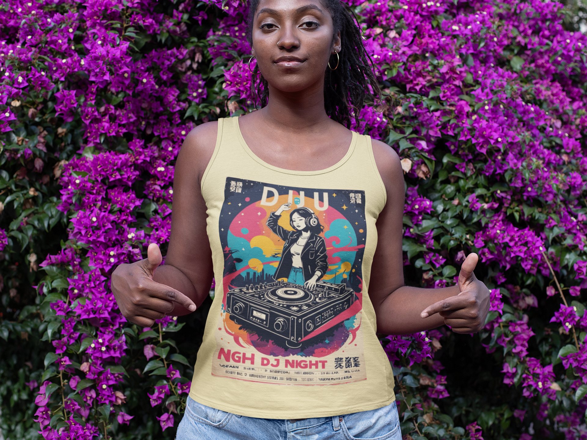 🎧 Retro DJ Night Tank Top | Artists’ Armory