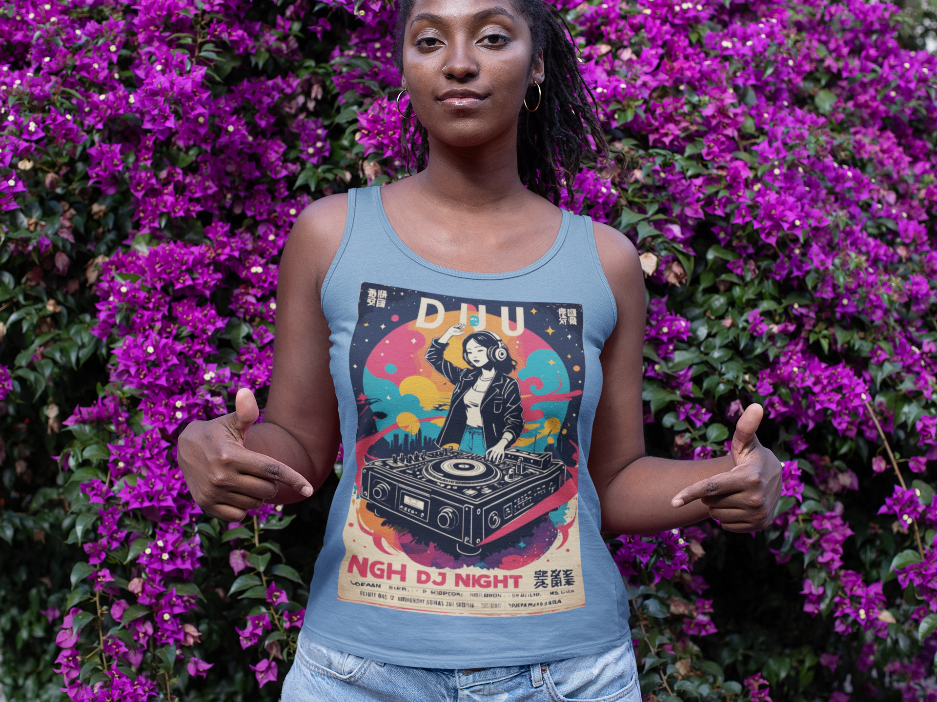 🎧 Retro DJ Night Tank Top | Artists’ Armory