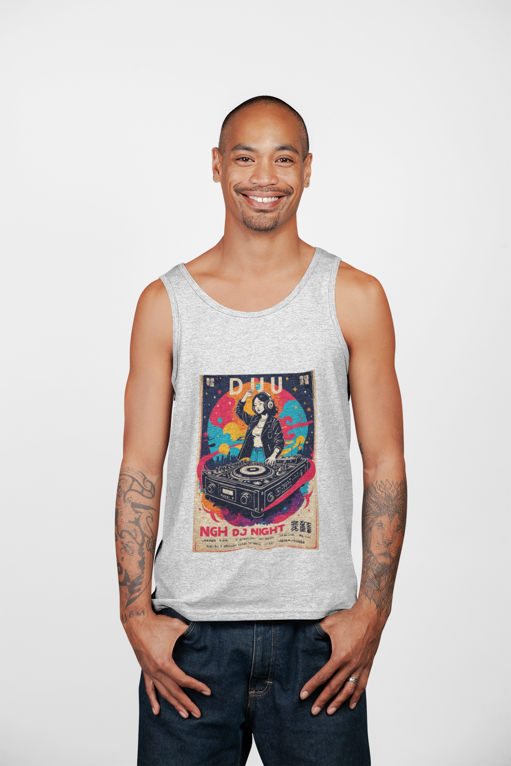 🎧 Retro DJ Night Tank Top | Artists’ Armory