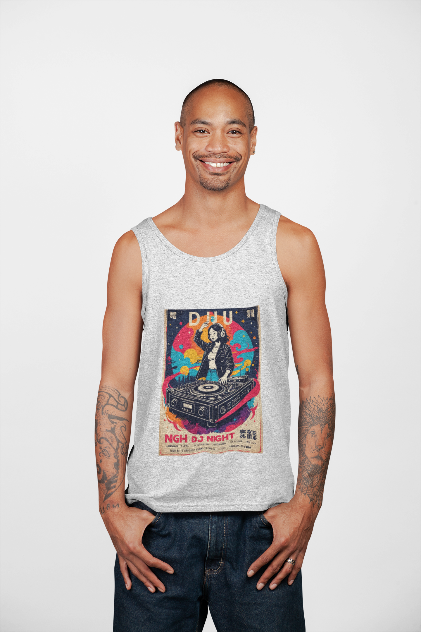 🎧 Retro DJ Night Tank Top | Artists’ Armory