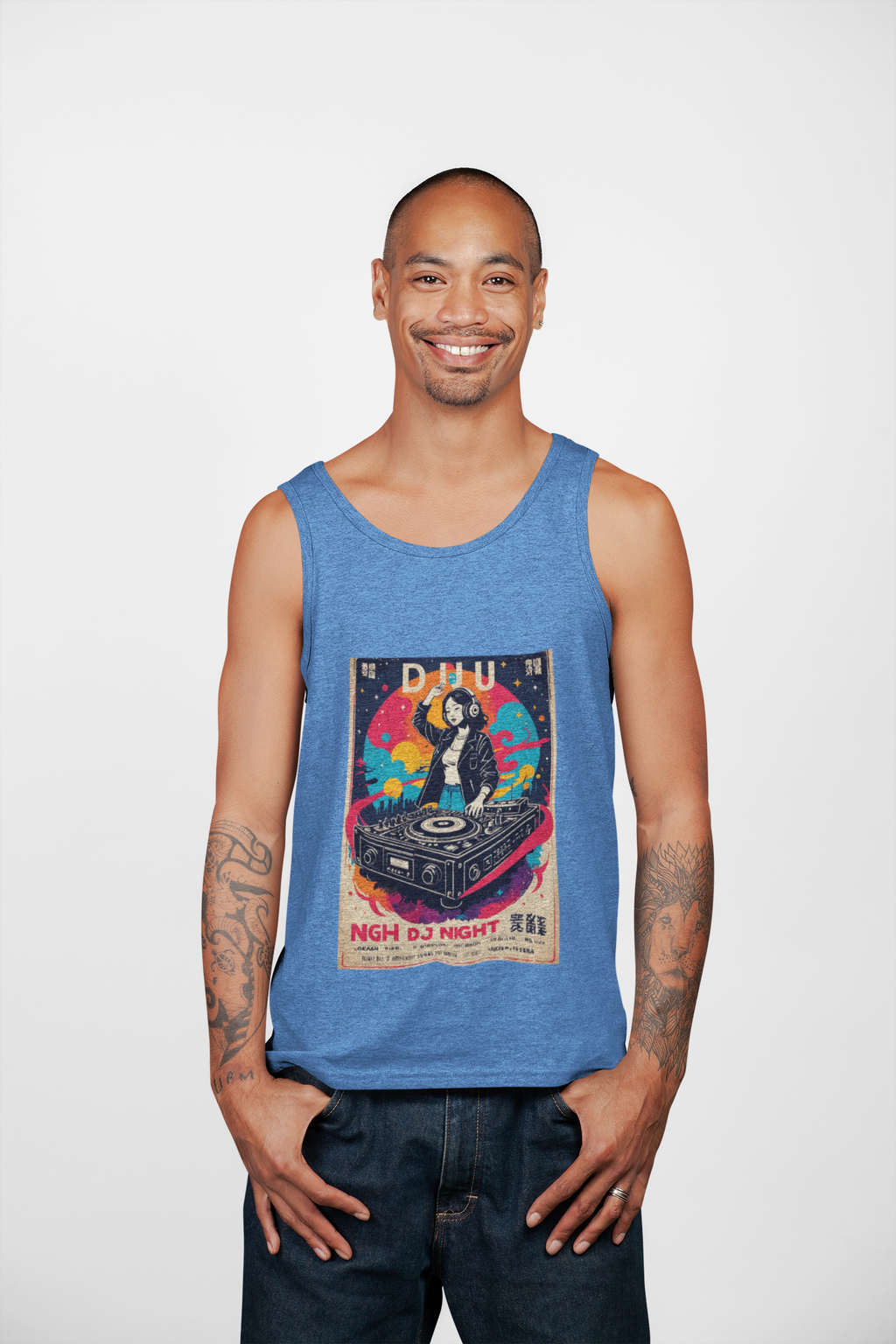 🎧 Retro DJ Night Tank Top | Artists’ Armory