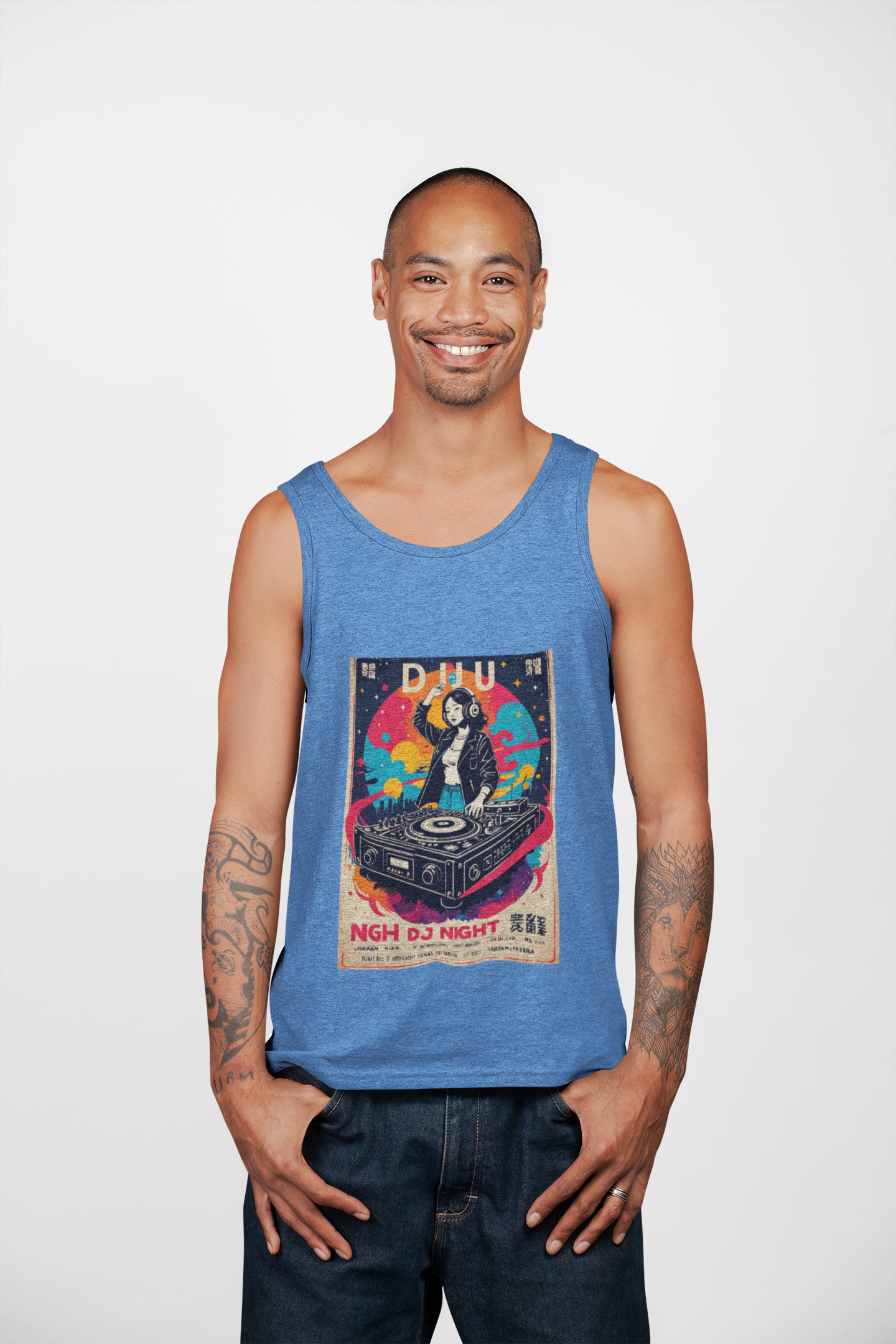 🎧 Retro DJ Night Tank Top | Artists’ Armory