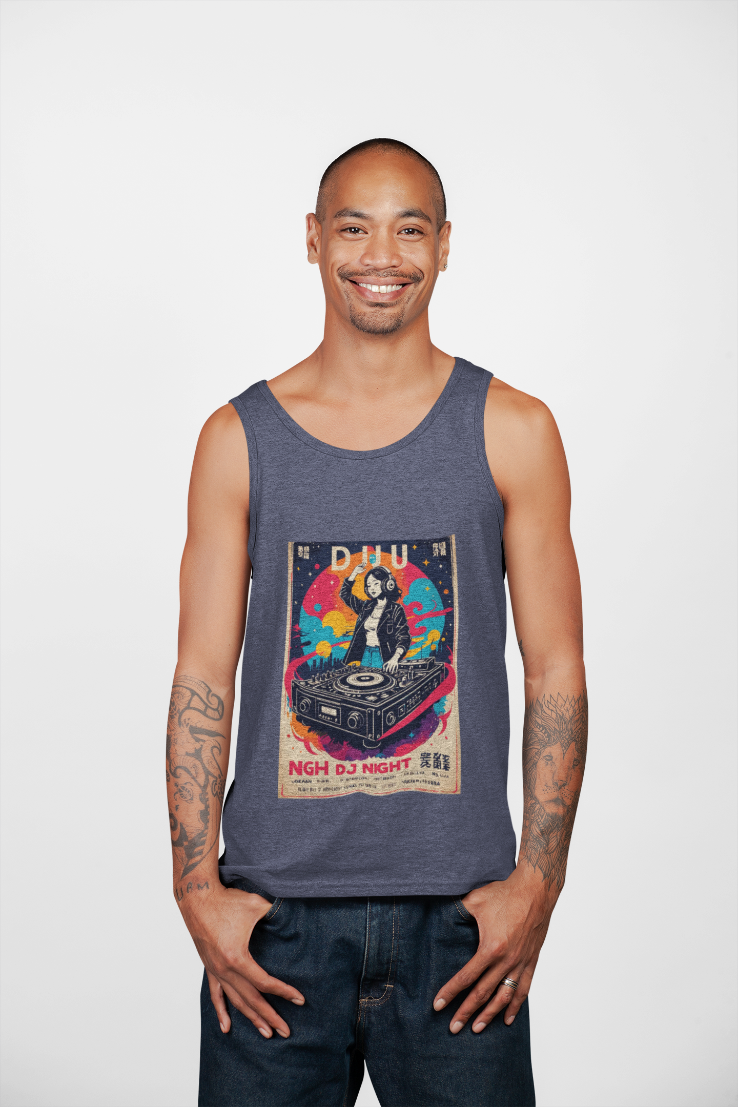 🎧 Retro DJ Night Tank Top | Artists’ Armory