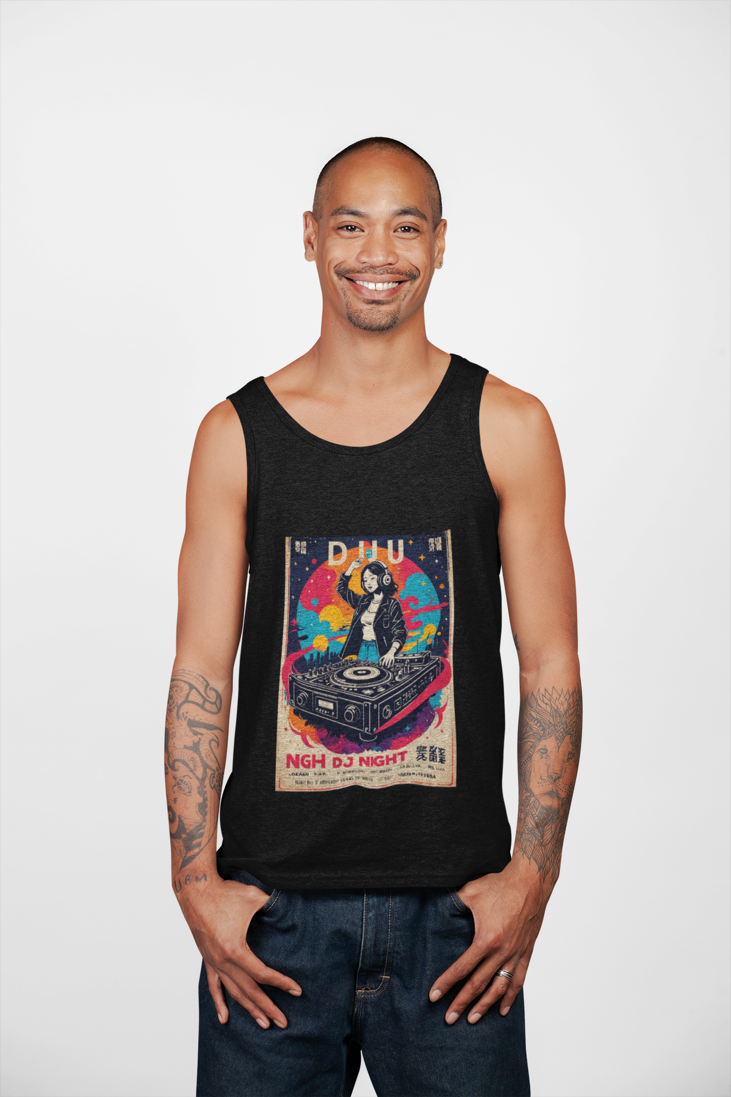 🎧 Retro DJ Night Tank Top | Artists’ Armory