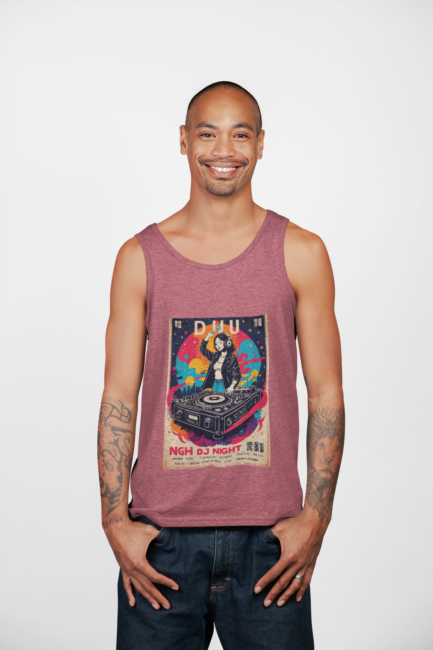 🎧 Retro DJ Night Tank Top | Artists’ Armory