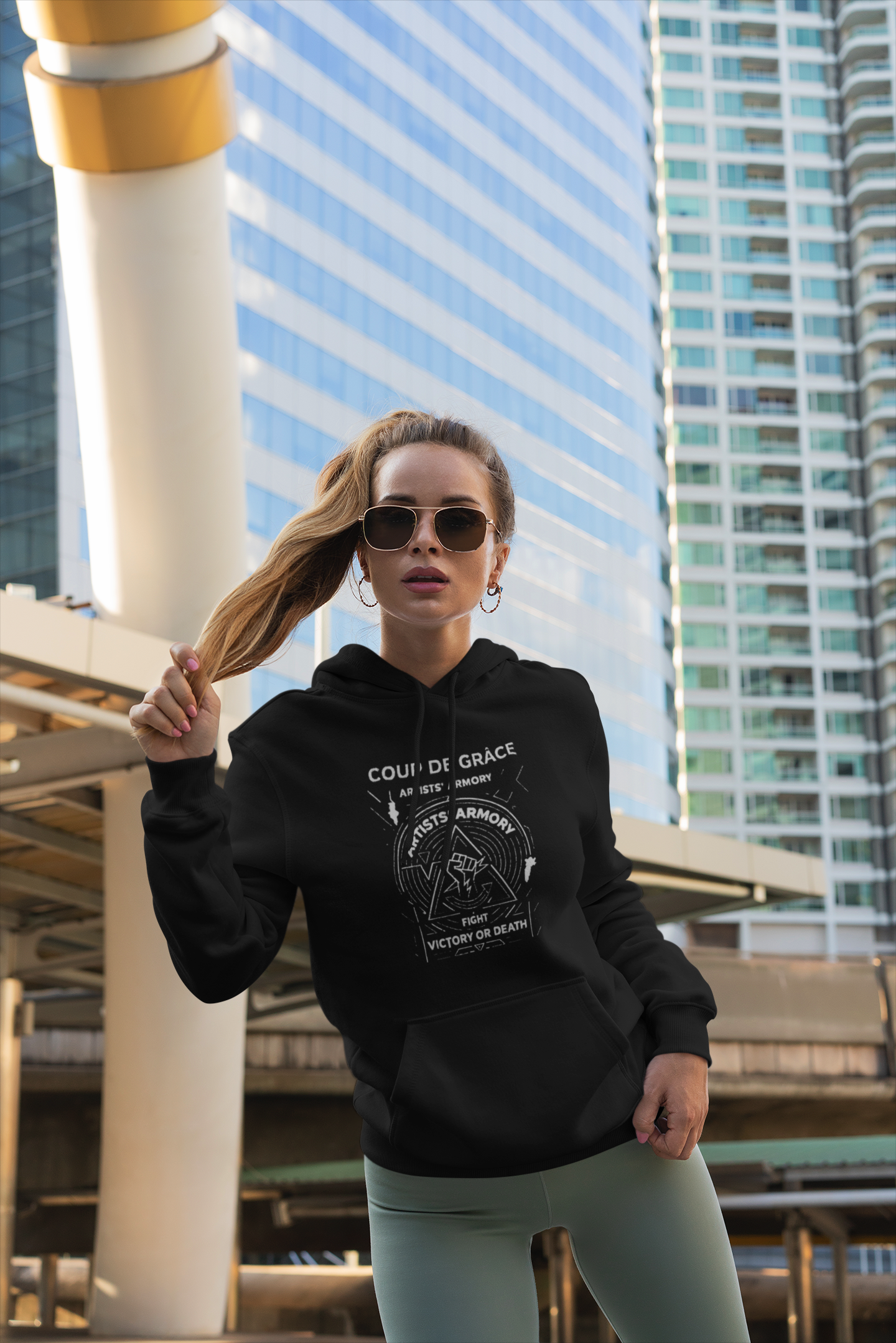 Women’s Victory or Death Midnite Crop Hoodie | Artists’ Armory