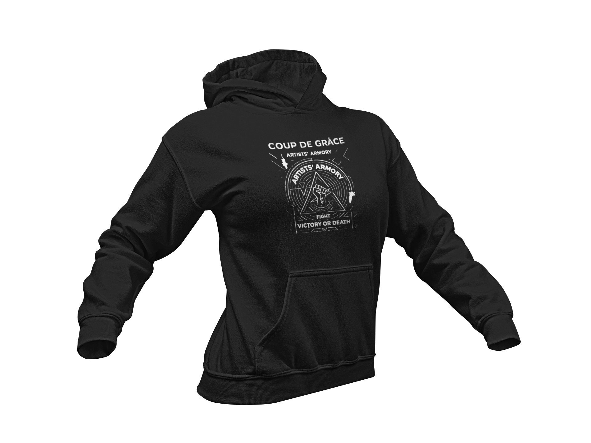 Women’s Victory or Death Midnite Crop Hoodie | Artists’ Armory