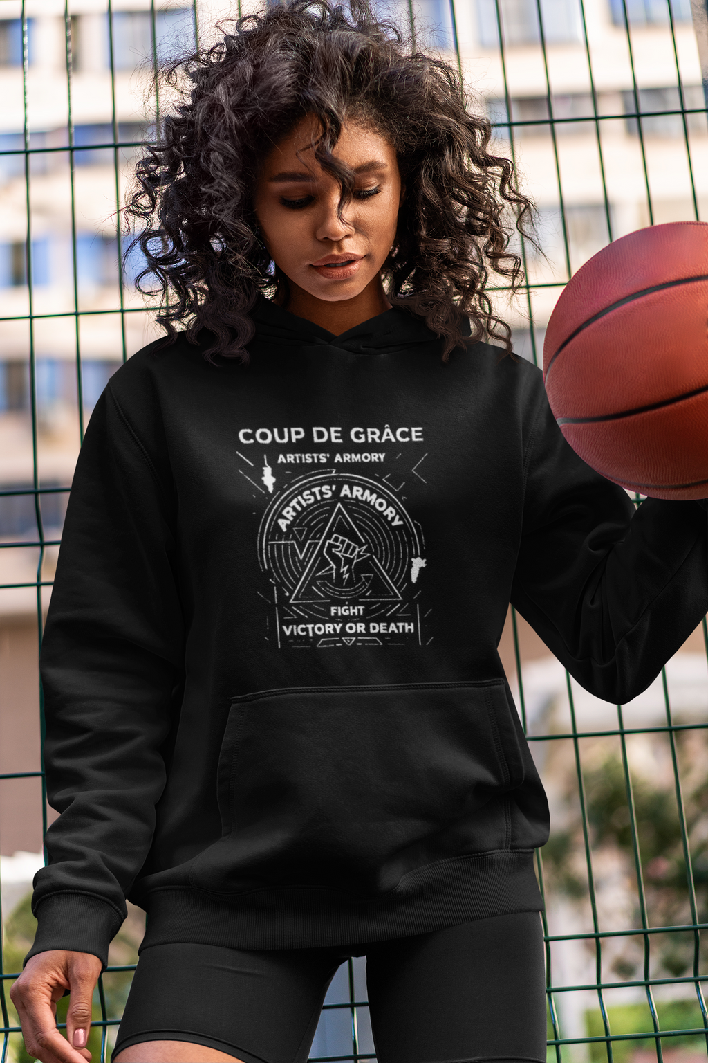 Women’s Victory or Death Midnite Crop Hoodie | Artists’ Armory